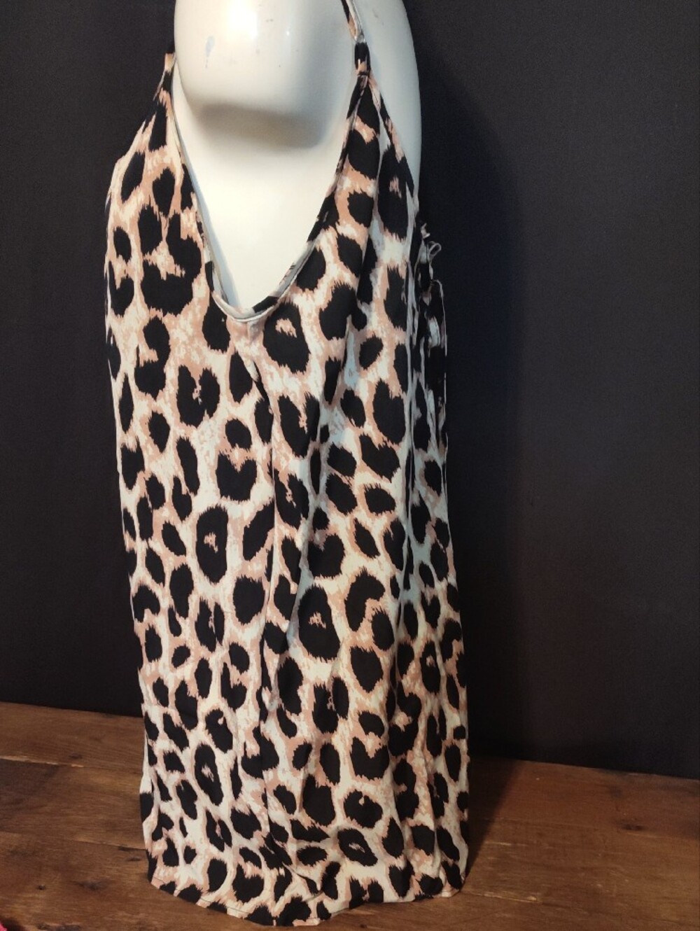 Leopard Print  Shorts Romper - Black & Cream - Picture 2 of 6